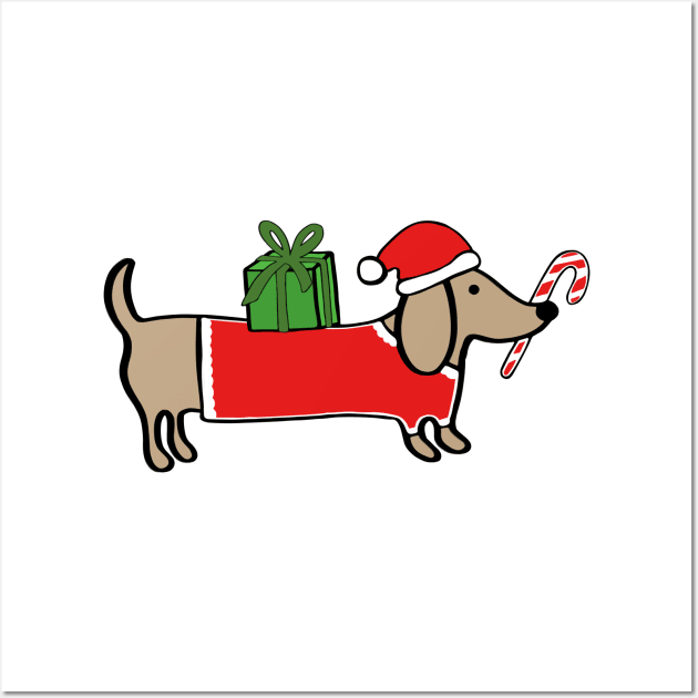 Christmas dachshund Wall Art by bigmomentsdesign